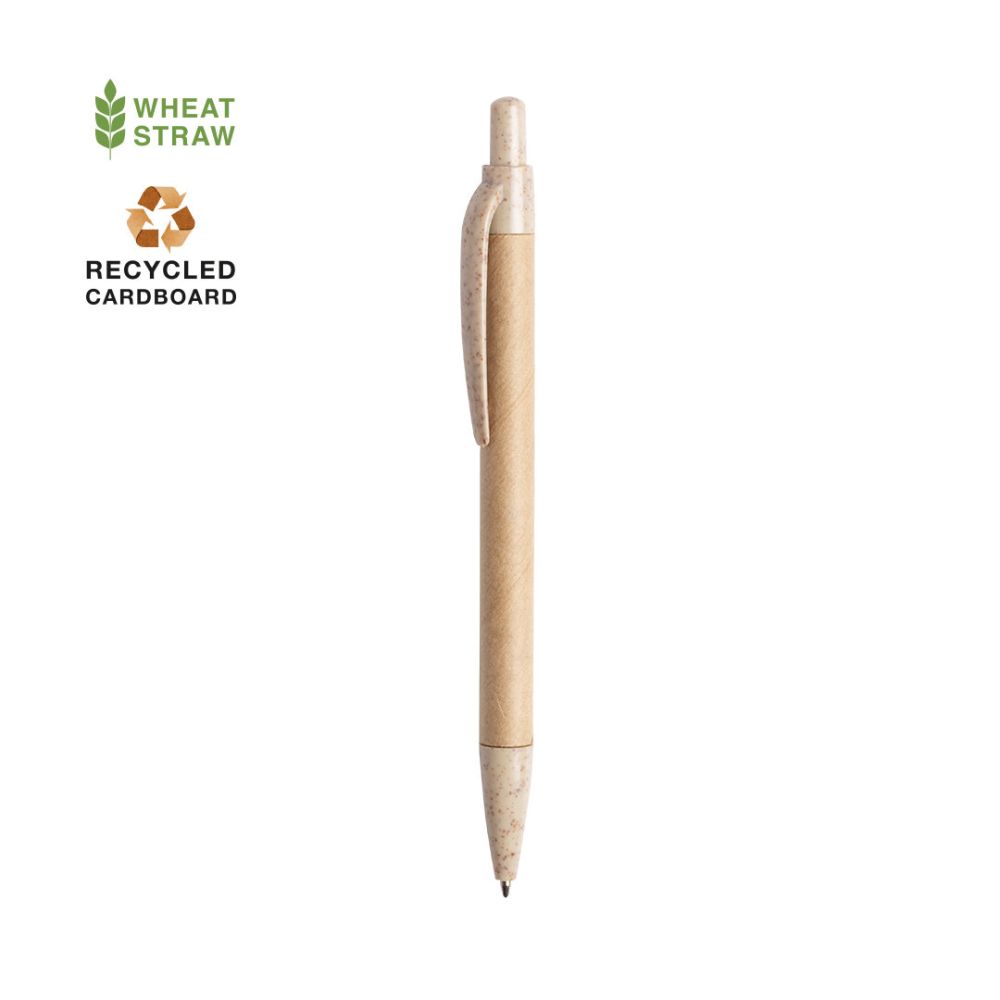 Bolígrafos personalizados filax de cartón ecológico con publicidad vista 1