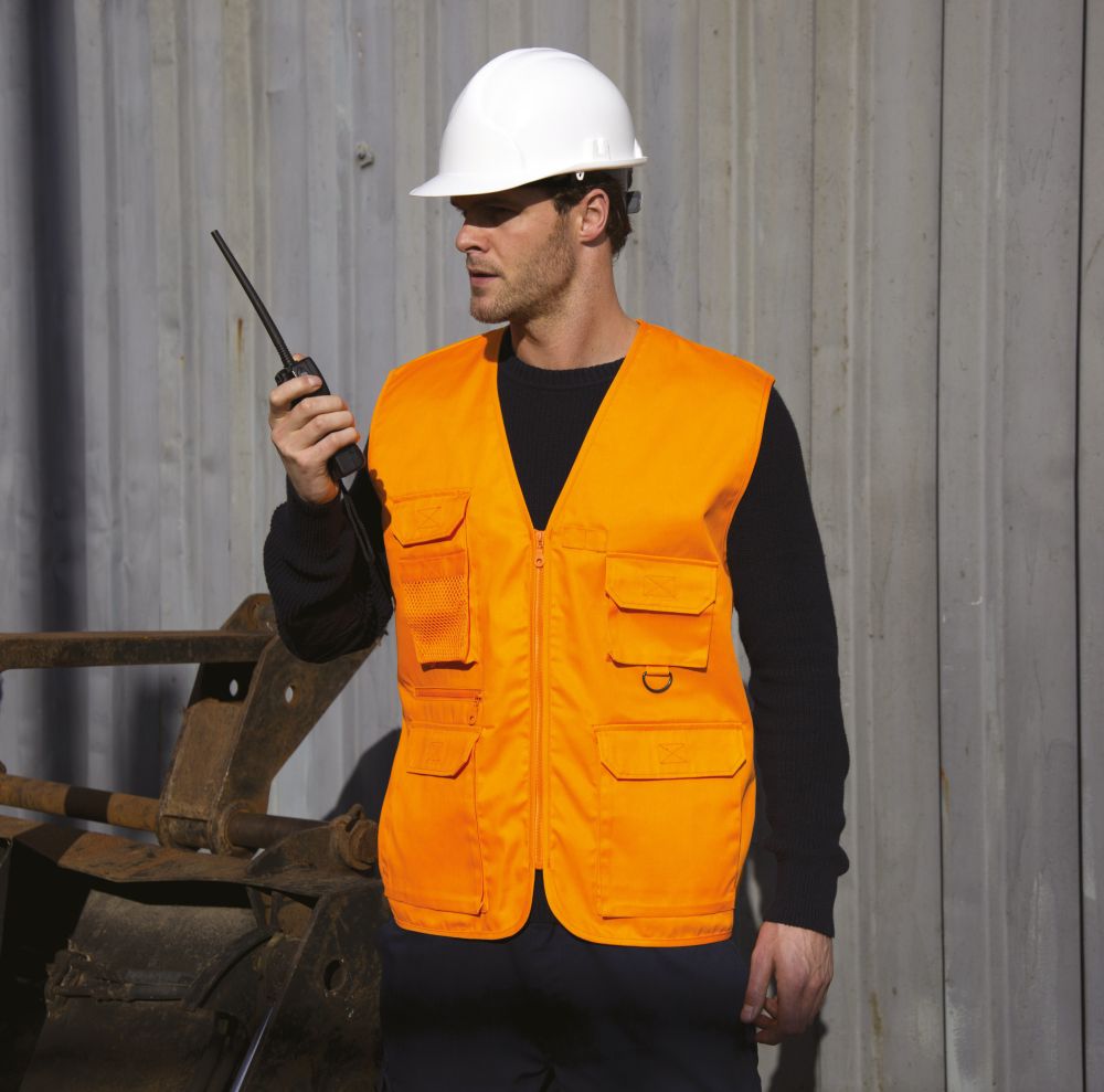 chaleco safari sin mangas burgundy/blanco vista2