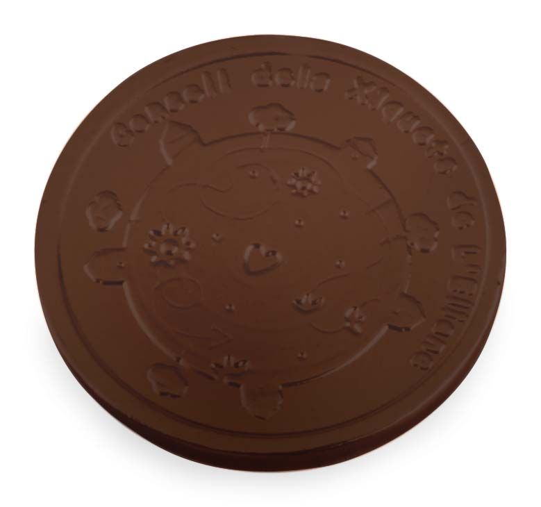 Monedas oro de chocolate publiciario (mínimo 30 kg)