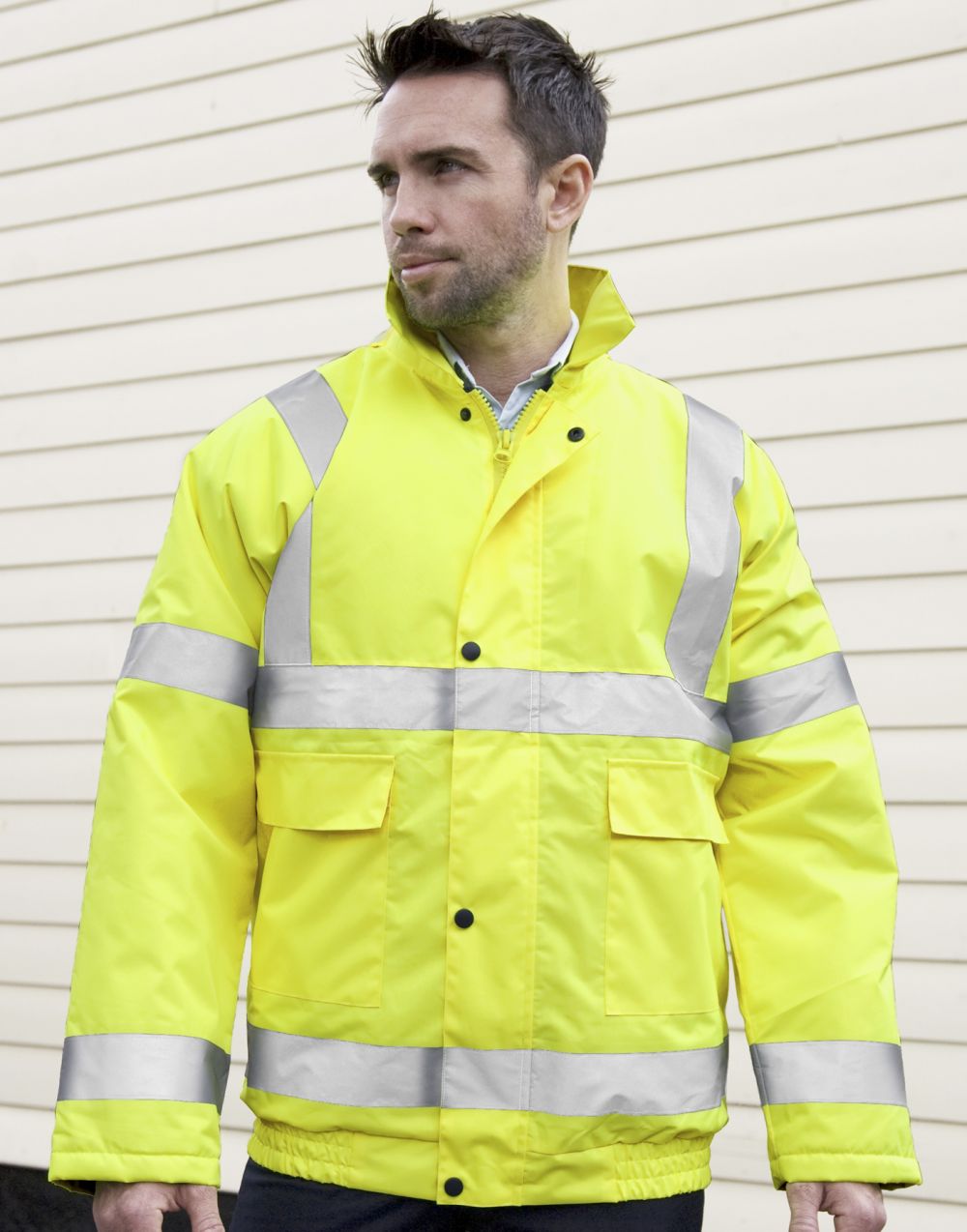 Chaquetas y parkas reflectantes result cazadora de invierno high viz con logo vista 3