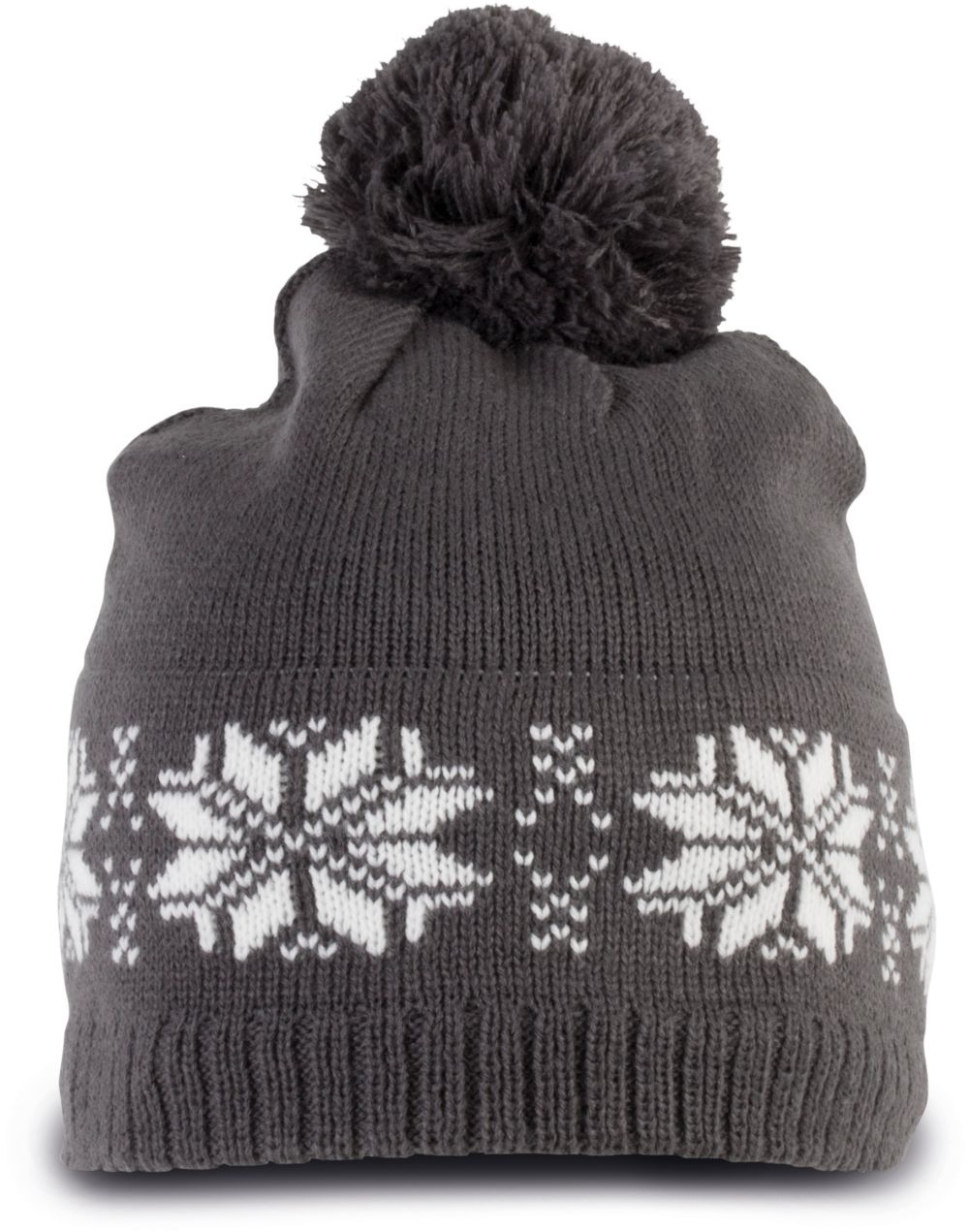 gorro de navidad punto motivo fair isle burgundy/blanco vista2