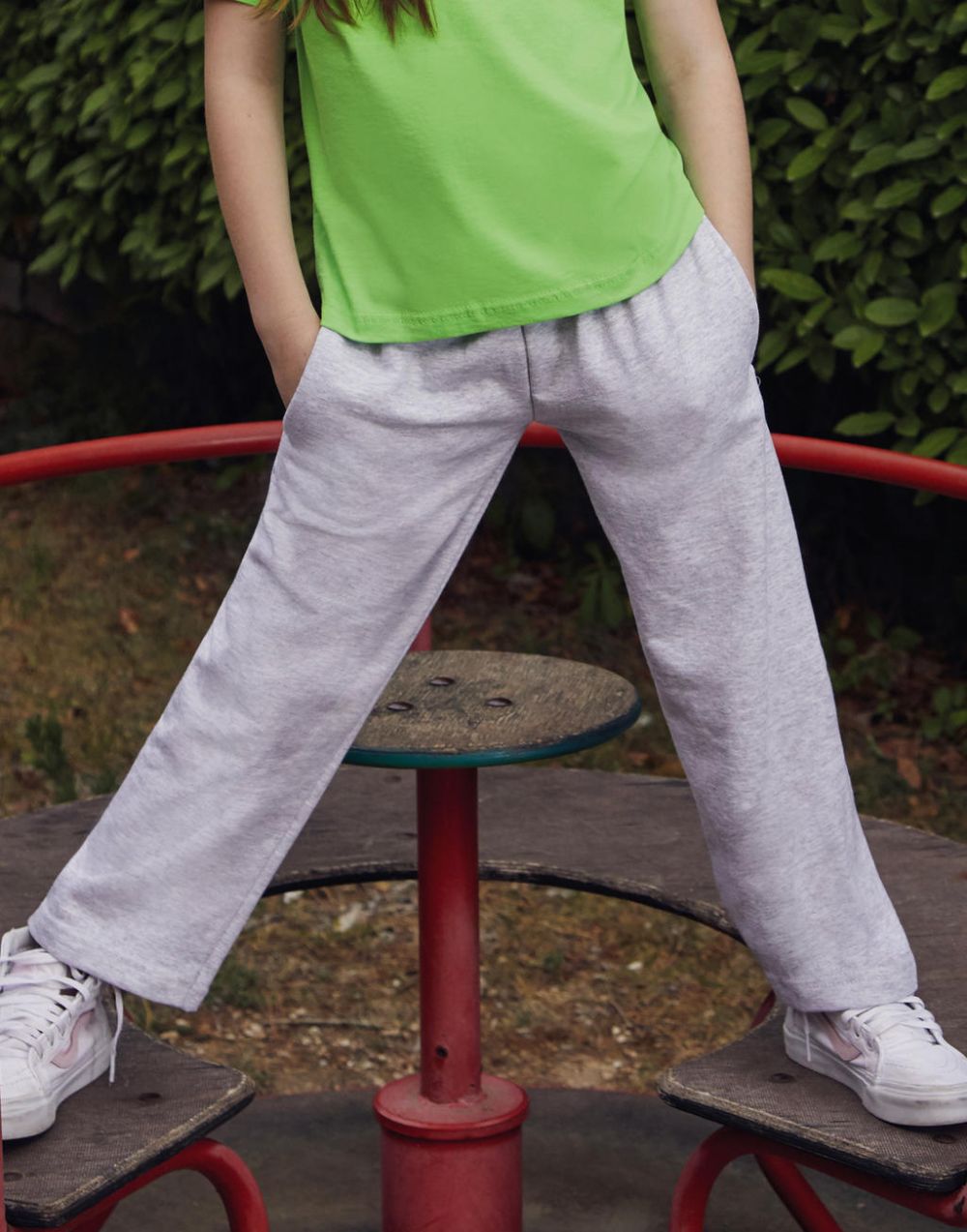 Pantalones fruit of the loom de felpa ligero niños con logo vista 1