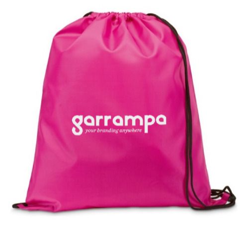 Mochila cuerdas personalizada carnaby de poliéster con publicidad vista 1