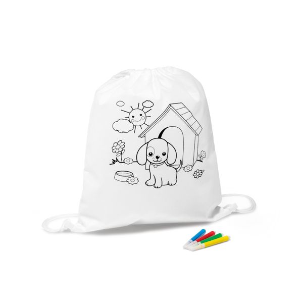 Mochila cuerdas personalizada draws no tejido para personalizar vista 1
