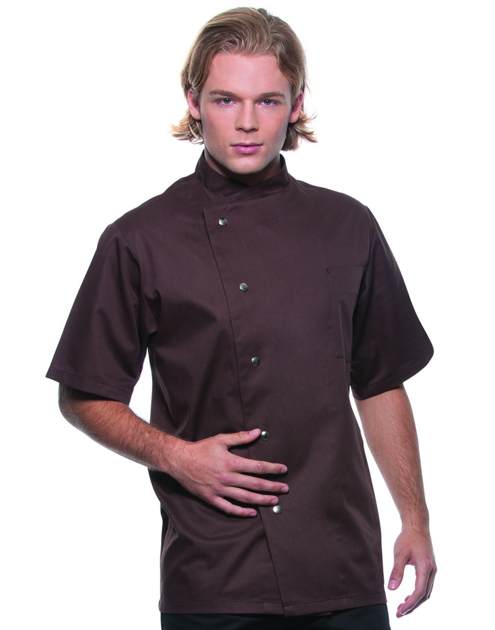 Chaquetas de cocinero karlowsky chef gustav manga corta con publicidad vista 1