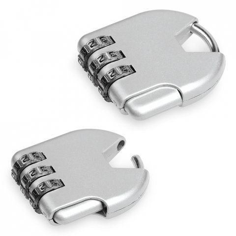 Accesorios viaje clavis. candado de metal para personalizar vista 3