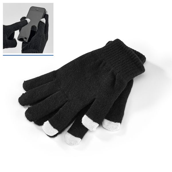 Guantes invierno thom de malla sintética con publicidad vista 1