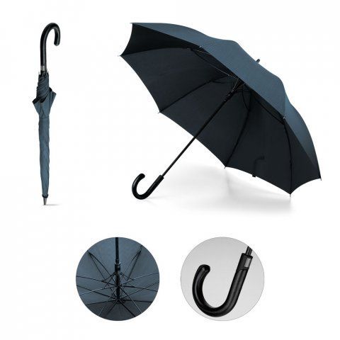 Paraguas clásicos silvan stripe de plástico con logo vista 5