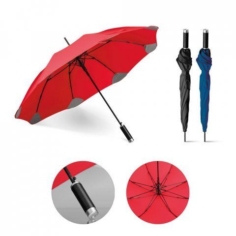 Paraguas clásicos pula de plástico con publicidad vista 8