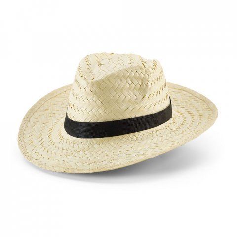 Sombreros edward de paja con impresión vista 1