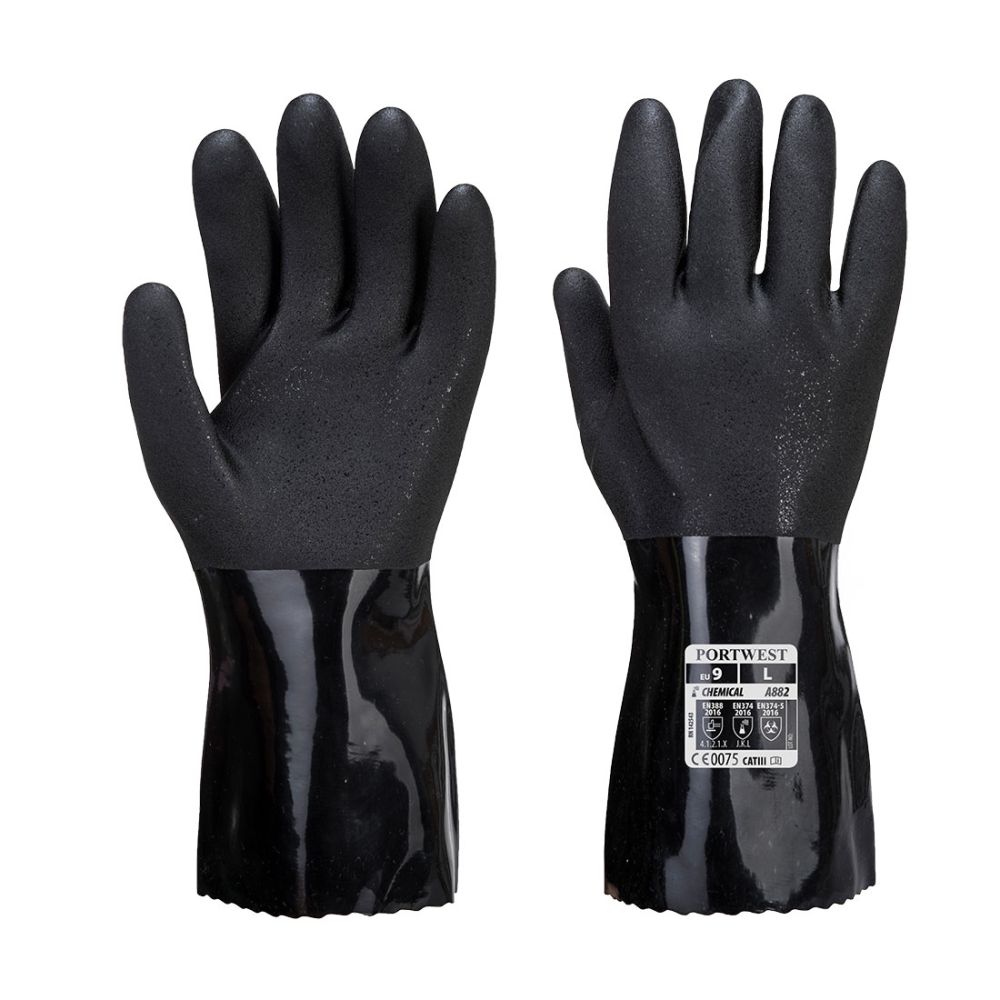 Guante químico de PVC ESD