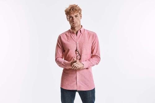 Camisa Oxford lavado manga larga