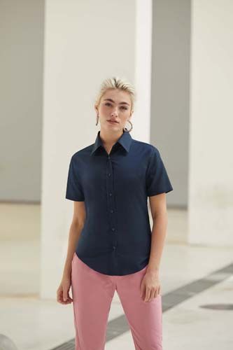 Camisa Oxford manga corta mujer (65-000-0)