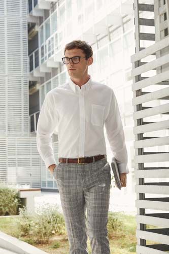 Camisa Oxford manga larga hombre (65-114-0)