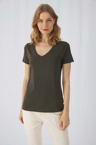 Camiseta Organic Inspire cuello de pico mujer