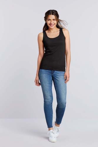 Camiseta Softstyle sin mangas mujer
