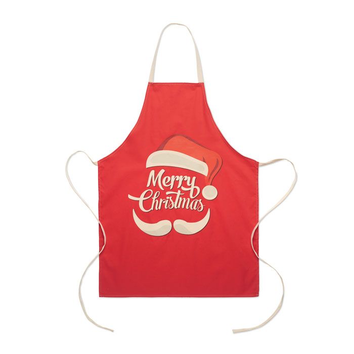 cara delantal de navidad 200 gr/m² burgundy/blanco vista1