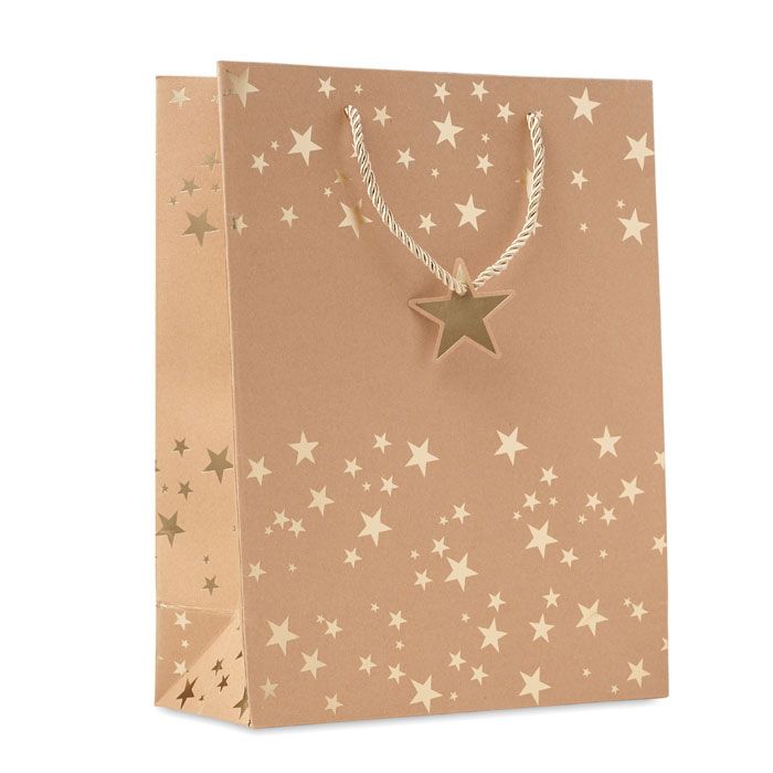 sparkle bolsa de papel de regalo burgundy/blanco vista1