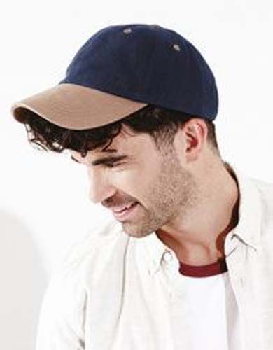 Gorra de perfil bajo de algodón grueso peinado - Seis paneles