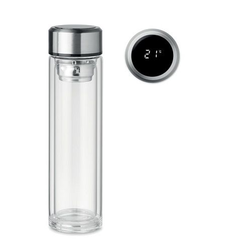 POLE GLASS Botella con termometro tactil