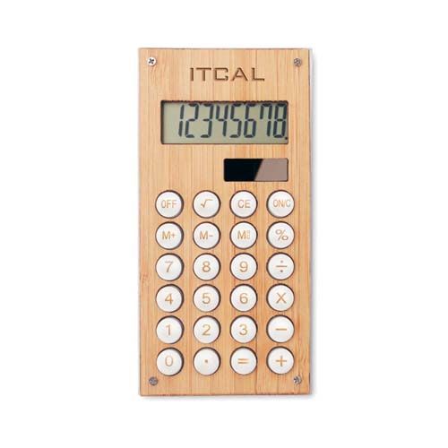 CALCUBAM Calculadora bambú de 8 dígitos