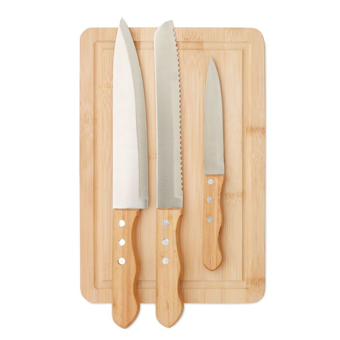 sharp chef juego tabla y cuchillos burgundy/blanco vista1