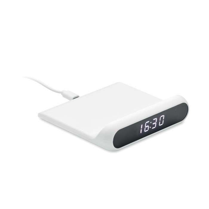 massitu cargador inalámbrico reloj led burgundy/blanco vista1