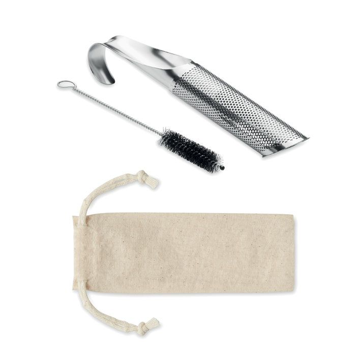 oolong filtro té de acero inoxidable burgundy/blanco vista1