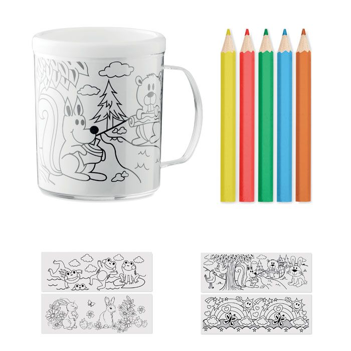 painty taza para colorear 280 ml burgundy/blanco vista1