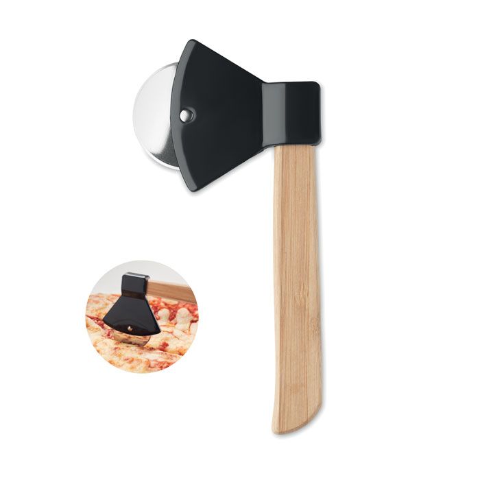 zaza cortador de pizza de bambú burgundy/blanco vista1