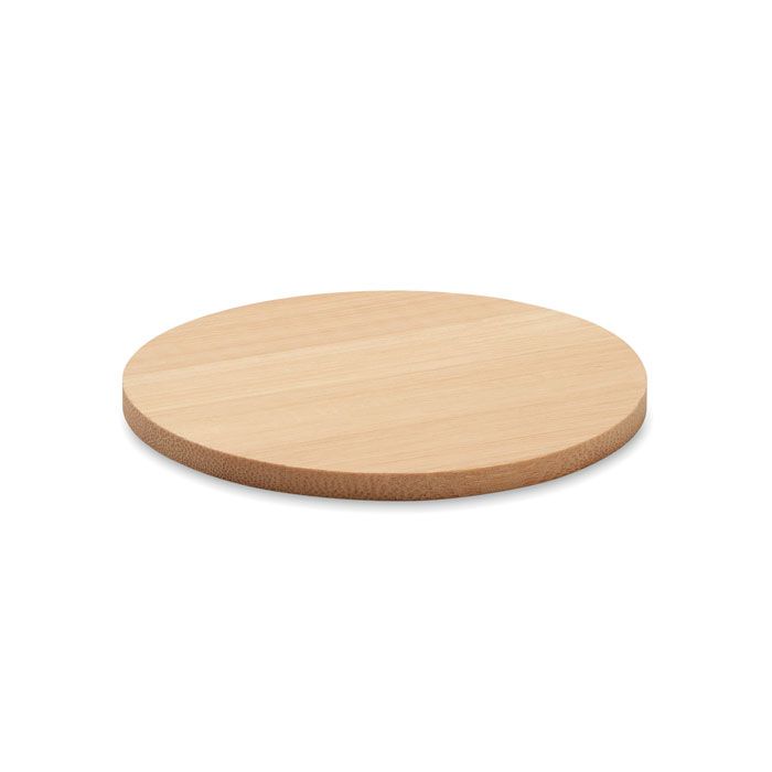 bayin posavasos redondo de bambú burgundy/blanco vista1