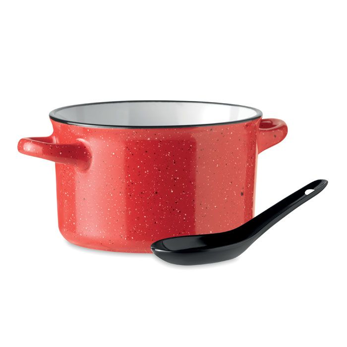 piga bowl tazón cerámica vintage 550 ml burgundy/blanco vista1