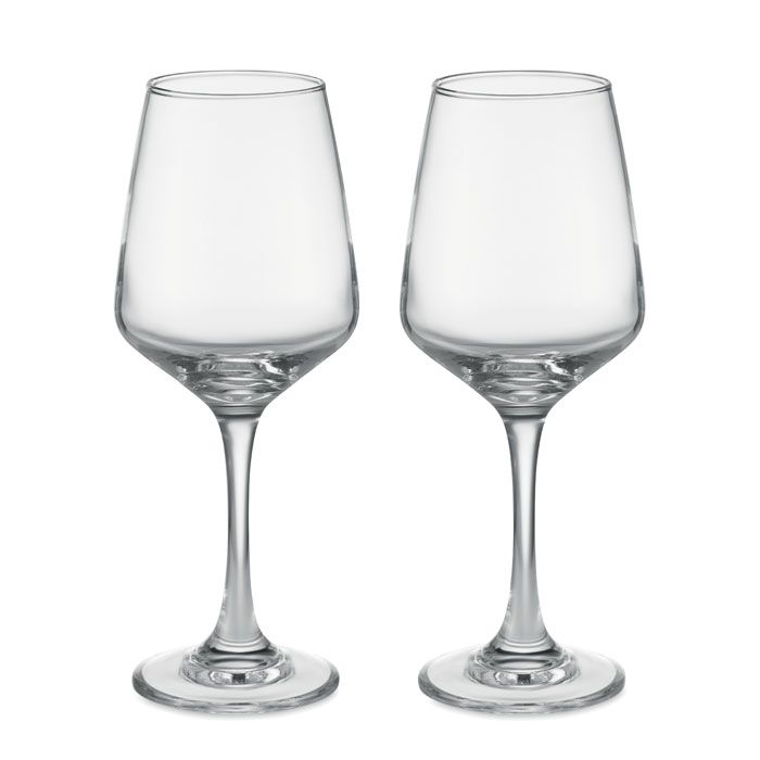 cheers juego de 2 copas de vino burgundy/blanco vista1