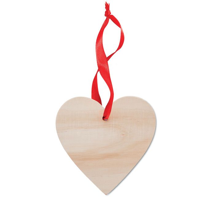 Navidad wooheart colgador en forma de corazón de madera vista 1