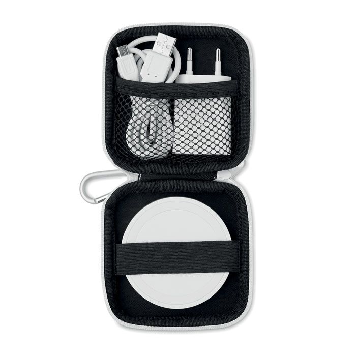 Cargadores inalambricos wireless plato de varios materiales con publicidad vista 1