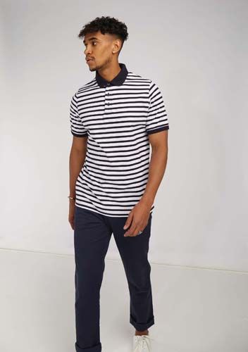 Polo jersey a rayas
