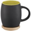 taza de cerámica de 400 ml con base de madera hearth lime vista1