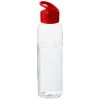 botella de tritan™ transparente con tapa de colores de 650 ml sky red vista1