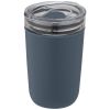 vaso de vidrio de 420 ml con pared exterior de plástico reciclado bello azul vista1