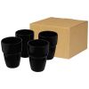 set de regalo de 4 vasos apilables de 280 ml staki negro intenso vista1