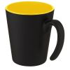 taza de cerámica con asa de 360 ml oli yellow/negro vista1