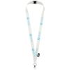 lanyard de pet reciclado con cierre independiente tom burgundy/blanco vista1