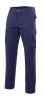 Pantalones de trabajo velilla multibolsillos con bolsillos de fuelle de algodon azul marino con impresión vista 1