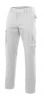 Pantalones de trabajo velilla multibolsillos con bolsillos de fuelle de algodon blanco con impresión vista 1
