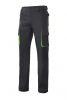 Pantalones de trabajo velilla bicolor multibolsillos 103004 de algodon negro verde lima con impresión vista 1