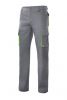 Pantalones de trabajo velilla bicolor multibolsillos 103004 de algodon gris verde lima con impresión vista 1