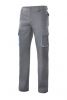 Pantalones de trabajo velilla bicolor multibolsillos 103004 de algodon gris celeste con impresión vista 1