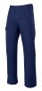 Pantalones de trabajo velilla forrado multibolsillos de algodon azul marino con impresión vista 1