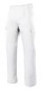 Pantalones de trabajo velilla forrado multibolsillos de algodon blanco con impresión vista 1