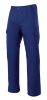 Pantalones de trabajo velilla forrado multibolsillos de algodon azulina con impresión vista 1